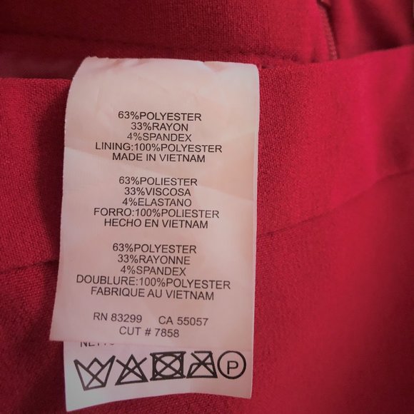 NWOT-Isaac Mizrahi red pencil skirt - size 4 - Picture 9 of 9
